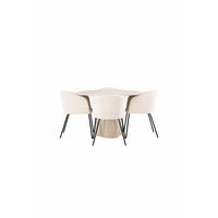 TISCHGRUPPE Whitewash - Weiß, Holzwerkstoff (110/75/110cm) - ebuy24