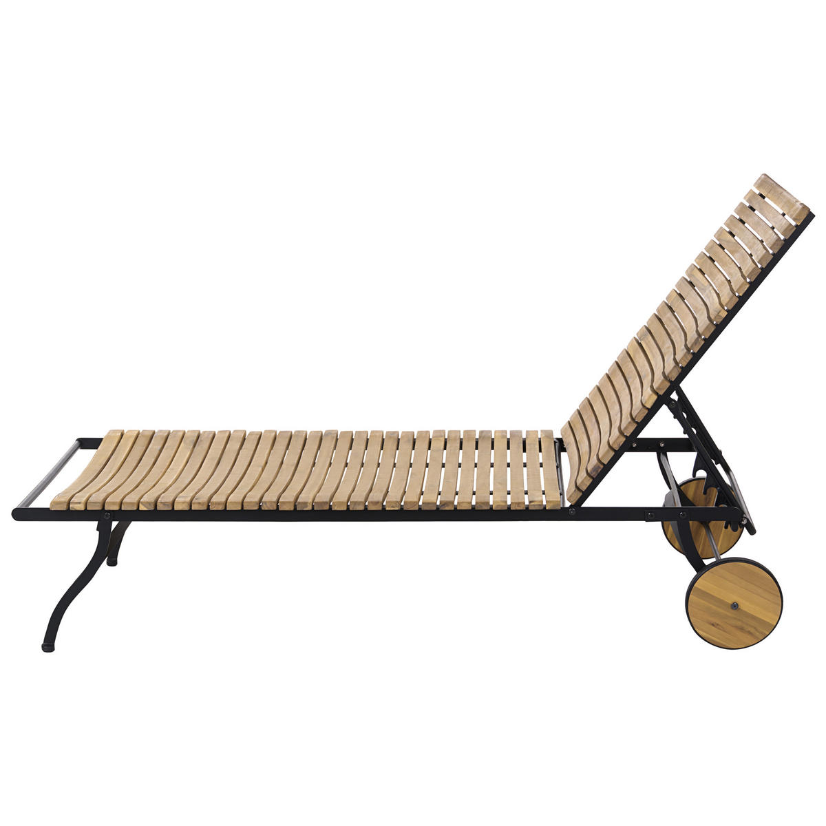 SONNENLIEGE Hellbraun Lascari - Hellbraun, Holz (69/86/200cm)