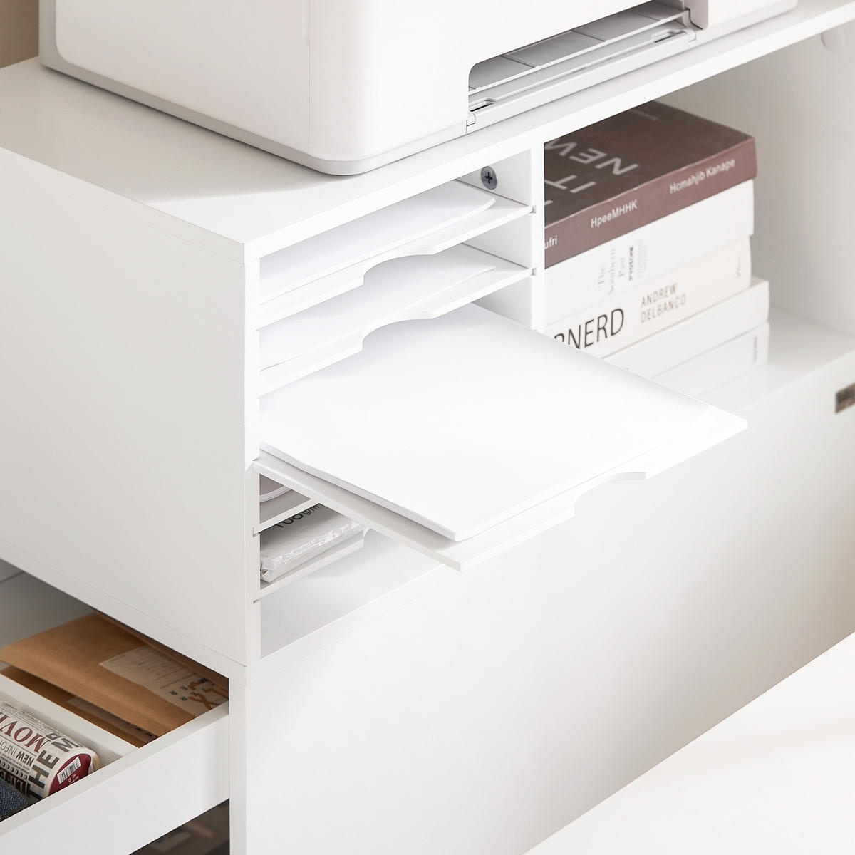 AKTENSCHRANK Weiß - Weiß, Holzwerkstoff (60/100/33cm) - SoBuy