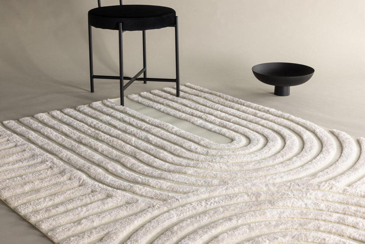 WOHNZIMMERTEPPICH NIKITA Weiß 160x230x4 cm - Weiß, Textil (160/230cm) - FURNLUX