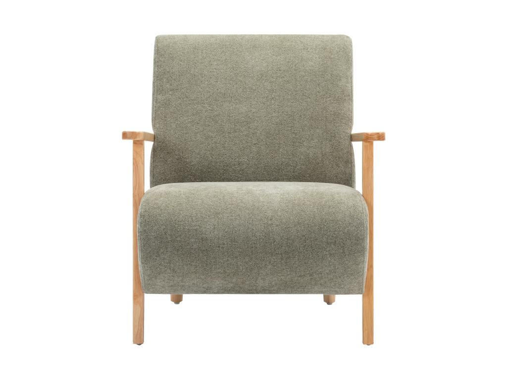 SESSEL - Stoff & Holz - Grün - JULOMO - Grün, Textil (82/81/70cm) - Vente-Unique