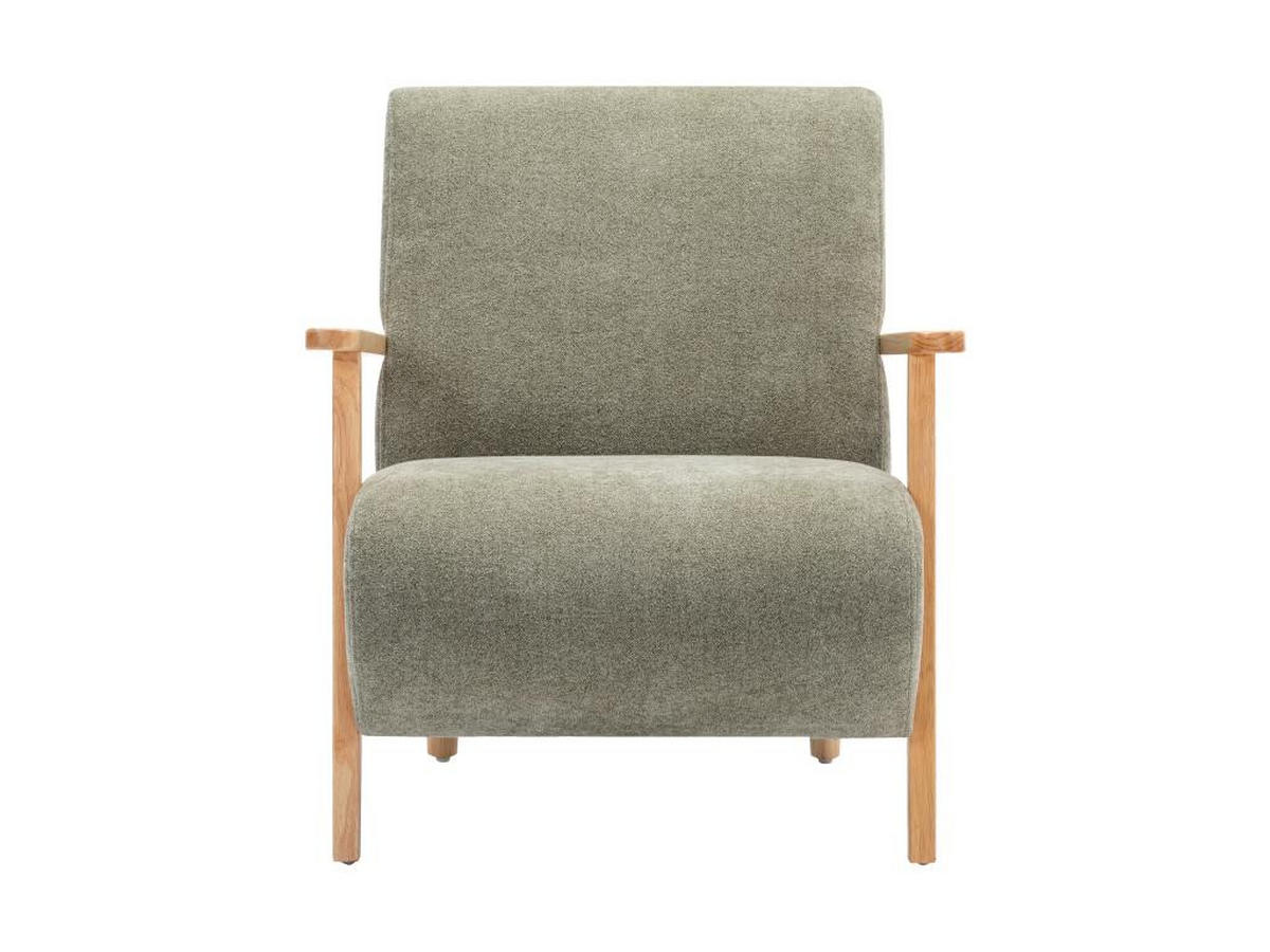 SESSEL - Stoff & Holz - Grün - JULOMO - Grün, Textil (82/81/70cm) - Vente-Unique