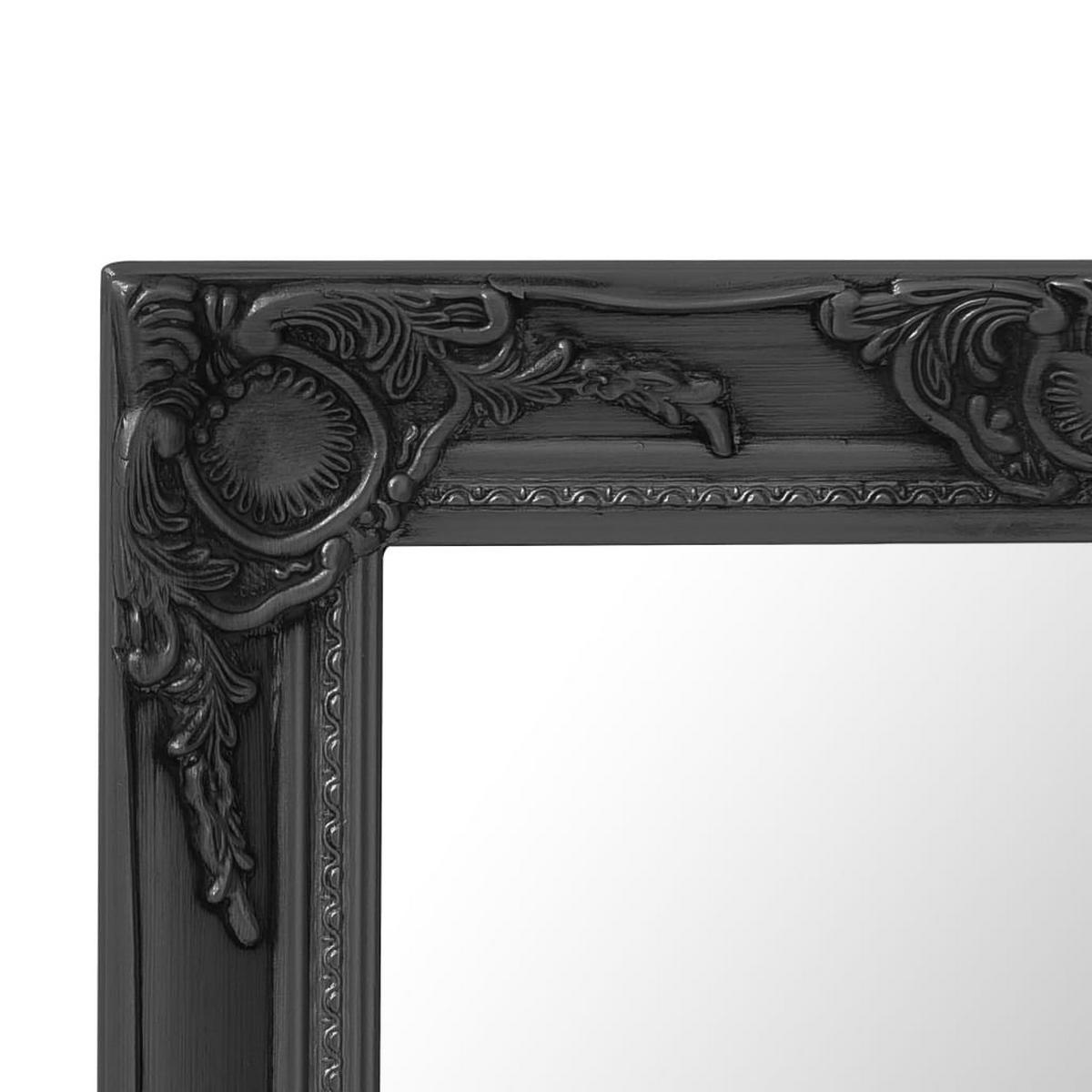 WANDSPIEGEL im Barock-Stil 50x50 cm Schwarz - Schwarz, Holz (50/50/50cm) - furnicato