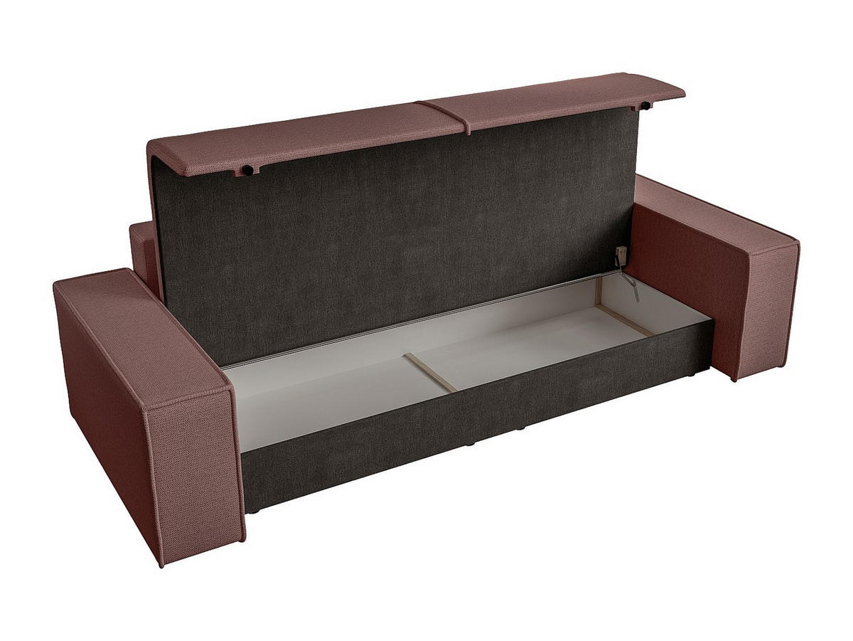 SCHLAFSOFA - 4 Personen - stoff - rosa Amelia - Pink, Textil (257/85/102cm) - Vente-Unique