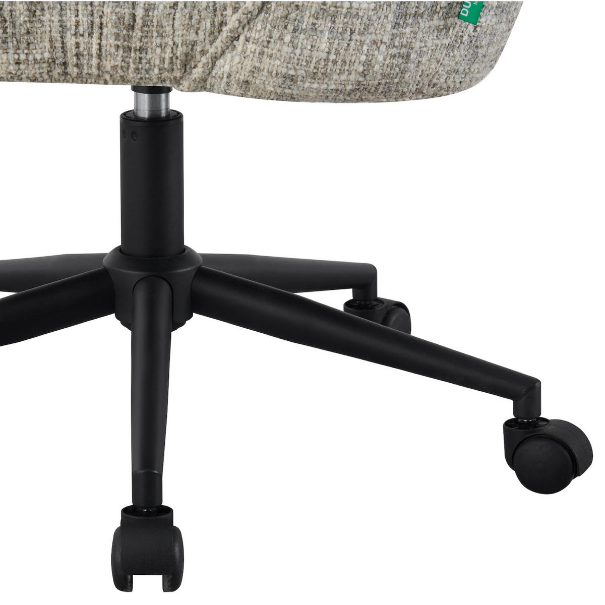 BÜROSTUHL NORA Grau höhenverstellbar 360°drehbar - Schwarz/Grau, Kunststoff/Textil (61/83/64cm) - DUBI Möbel