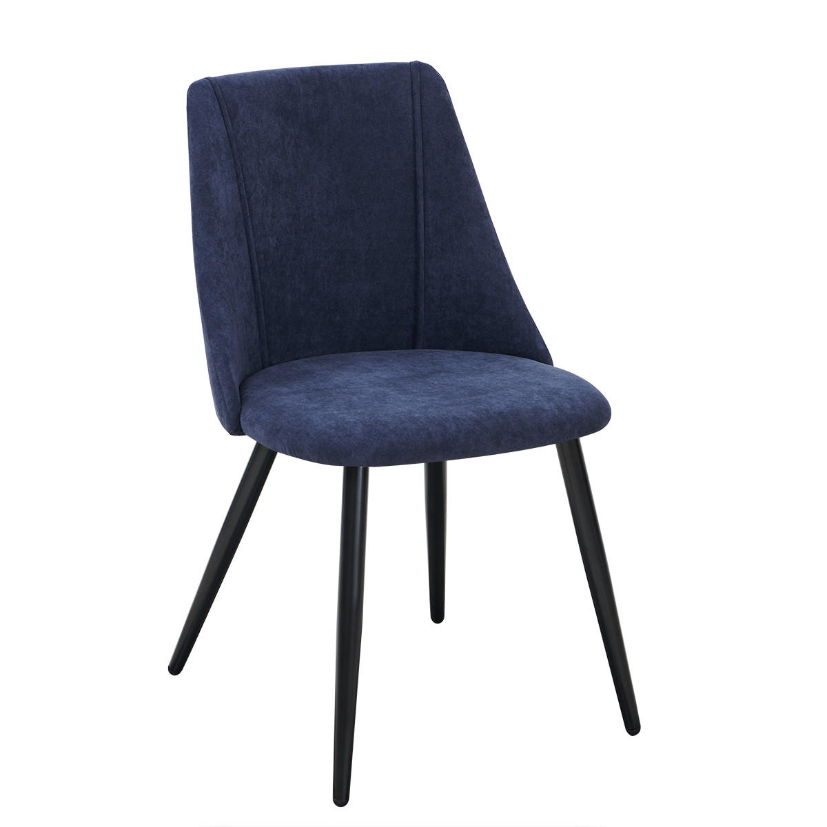 STUHL-SET 2 Stück in Stoff - Blau/Schwarz, Holzwerkstoff/Textil (56/83/55cm) - Urban Meuble