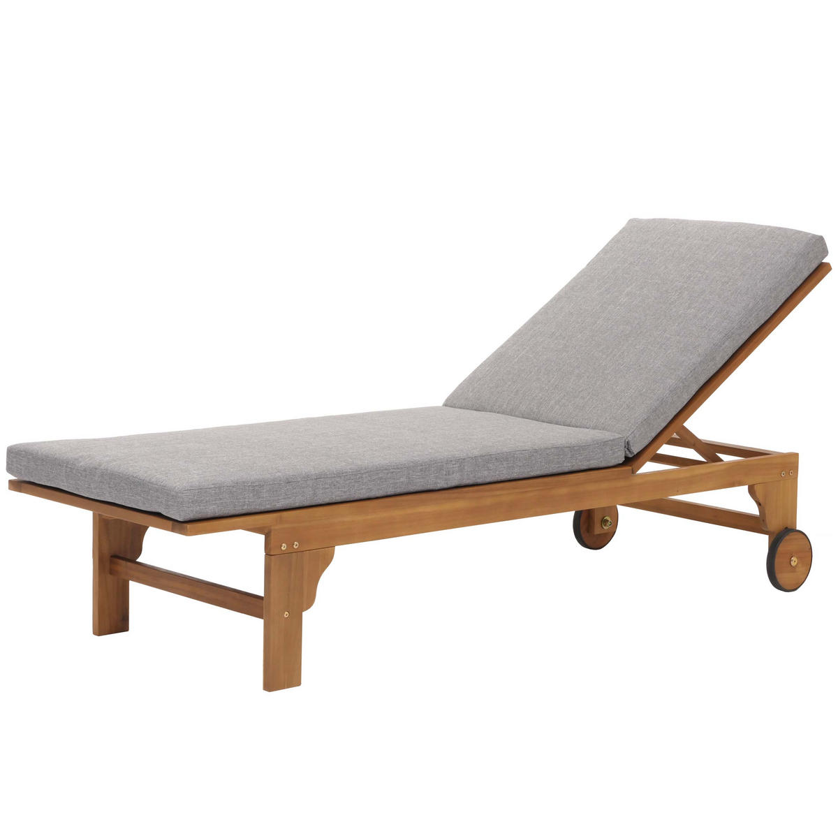 SONNENLIEGE Grau - Grau, Holz (66/110/200cm) - MCW