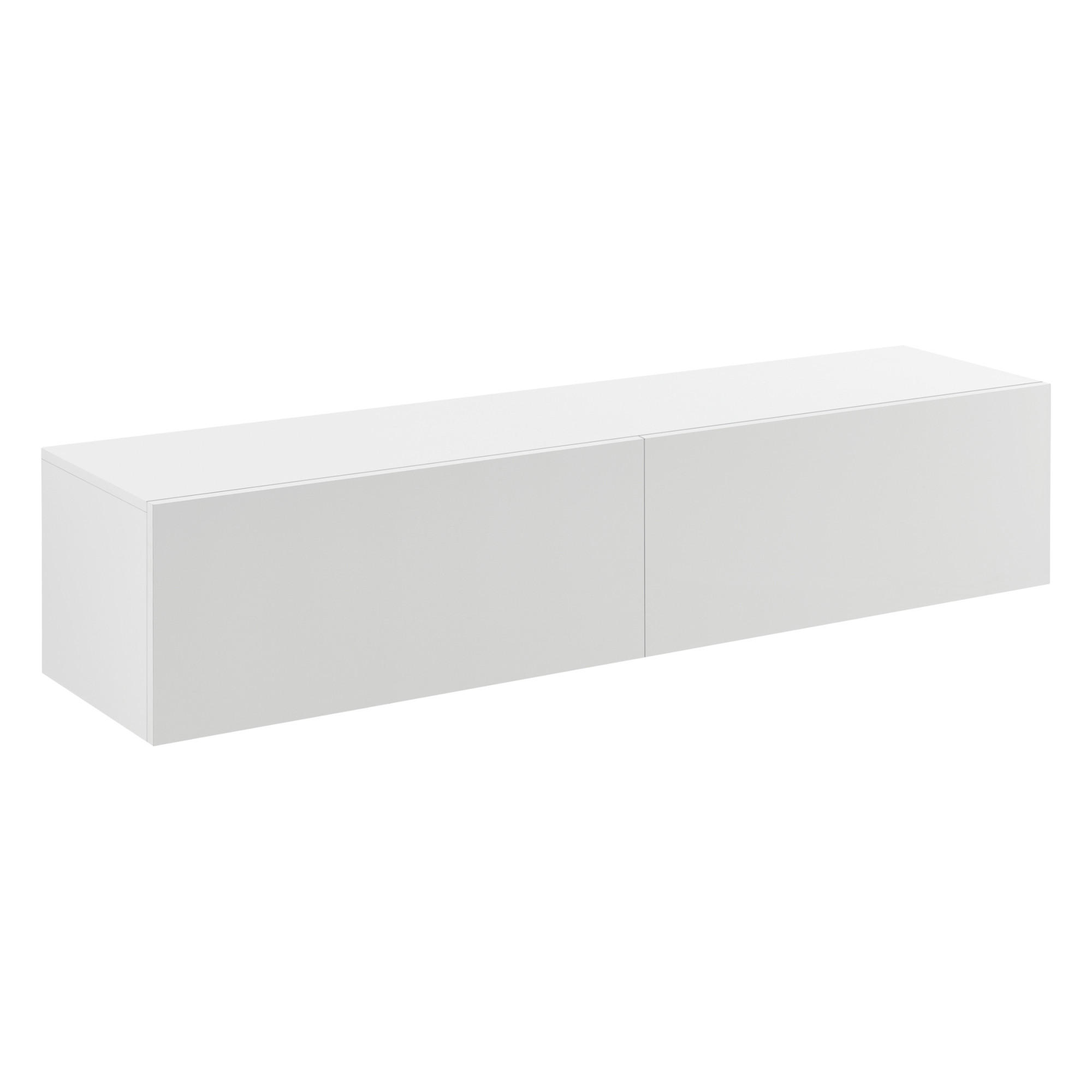 HÄNGELOWBOARD Evaton - Weiß, Holzwerkstoff (140/30/33cm) - [en.casa]