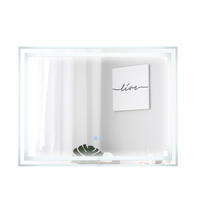 BADEZIMMERSPIEGEL Silber - Silberfarben, Glas (60/3.5/80cm) - COSTWAY