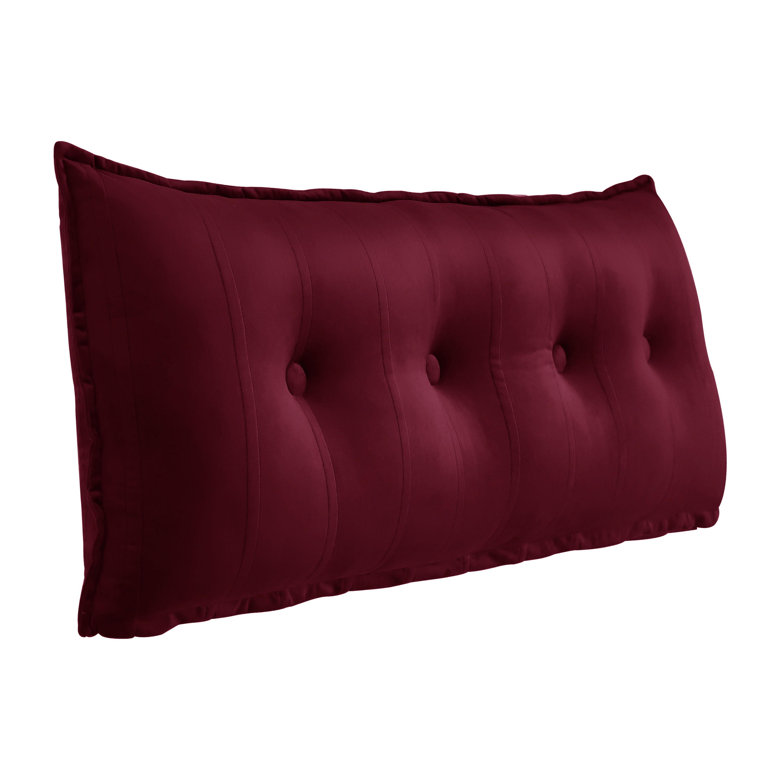 RÜCKENKISSEN Samtlook Weinrot 120 cm - Weinrot, Textil (45/120cm) - Vercart