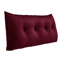 RÜCKENKISSEN Samtlook Weinrot 120 cm - Weinrot, Textil (45/120cm) - Vercart