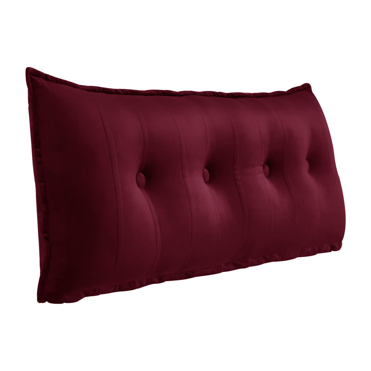 RÜCKENKISSEN Samtlook Weinrot 120 cm - Weinrot, Textil (45/120cm) - Vercart