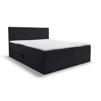 BOXBETT TILLY mit zwei Bettkästen H2/H3 Matratze und Topper 140 x 200 cm - Schwarz, Holzwerkstoff (140/200cm) - VENASI MÖBEL