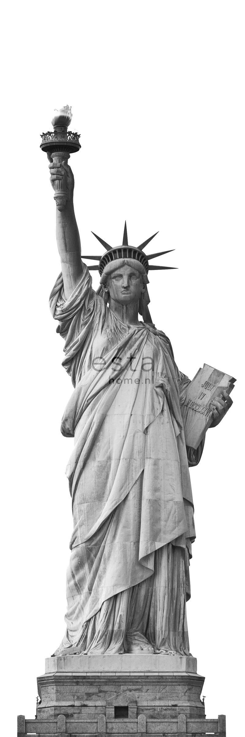 FOTOTAPETE Freiheitsstatue 93 x 279 cm - Schwarz, Papier (93/279cm) - ESTAhome