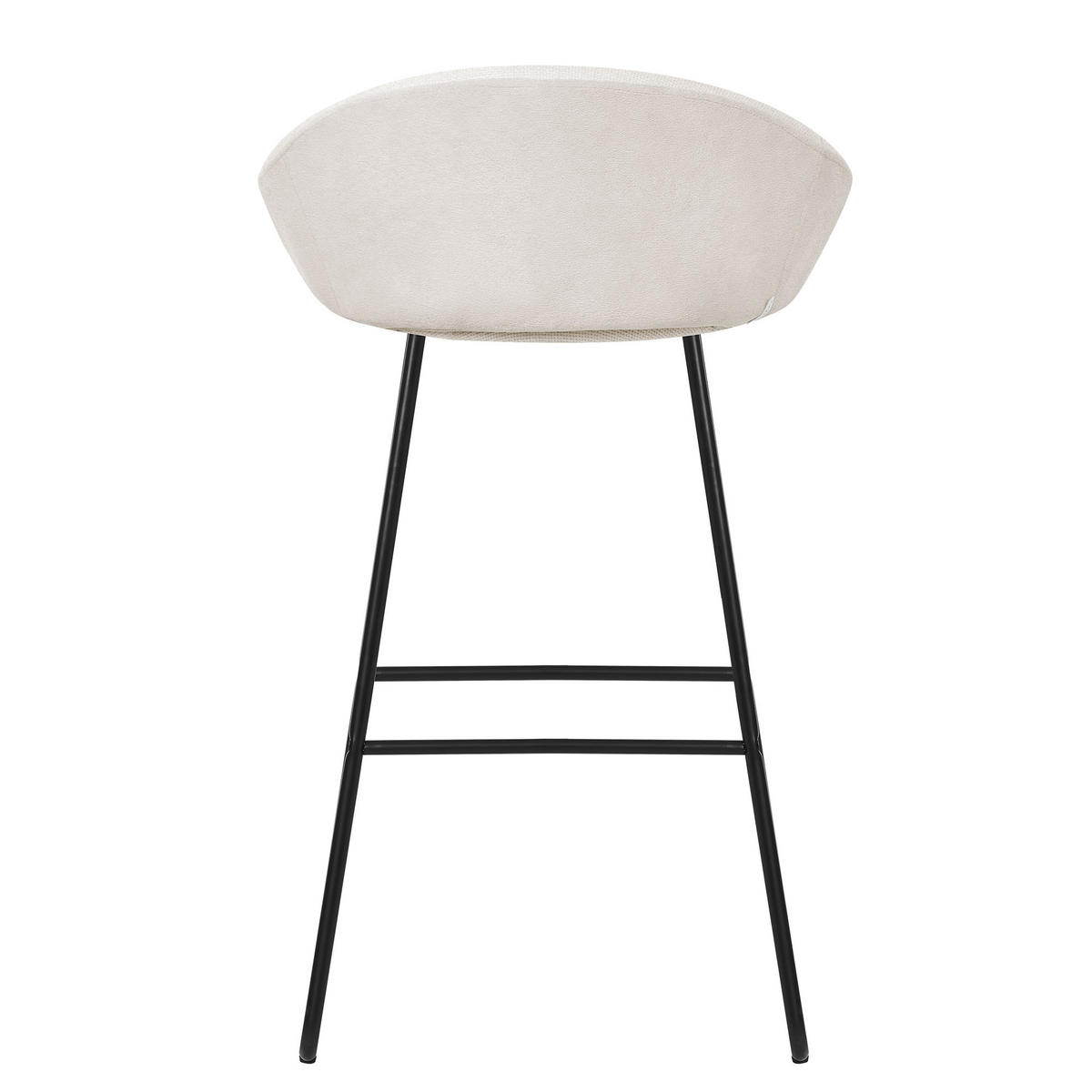 BARHOCKER 2er Set Beige mit Stoffbezug - Beige/Schwarz, Metall (56/94/50cm) - ML-DESIGN