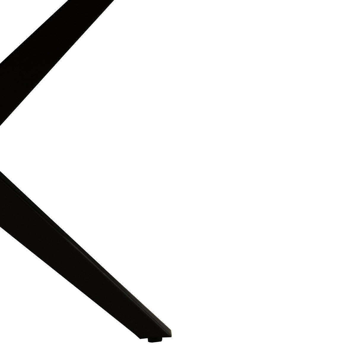 ESSTISCH mit Massivholzplatte - Akazie massiv / Eisen - Akazie Braun / Schwarz - Schwarz/Braun, Holz/Metall (140/140/76cm) - home24