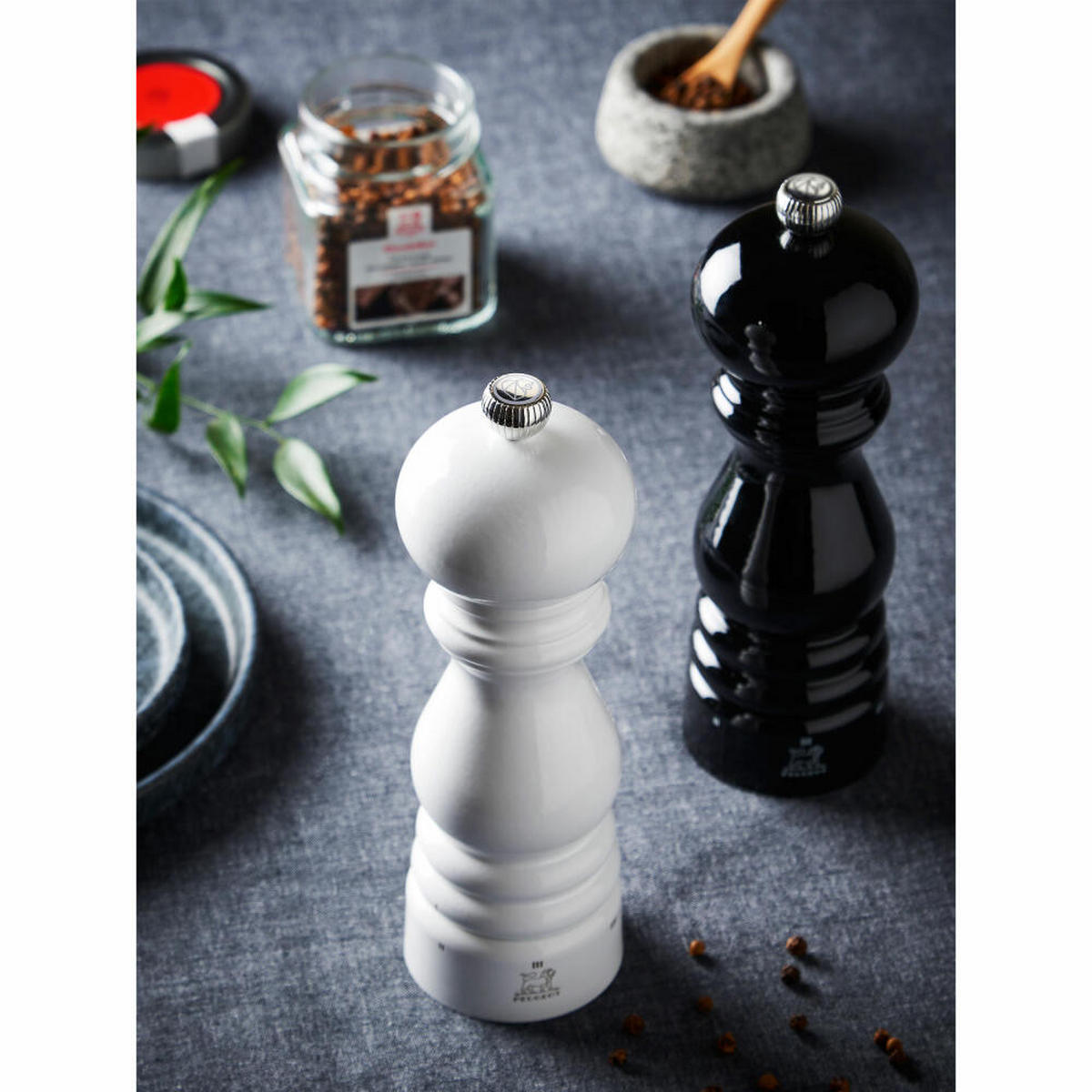 PFEFFERMÜHLE Paris uSelect 18cm Buchenholz Weiß Stahlmahlwerk - Weiß, Holz (5.9/18/5.9cm) - PEUGEOT