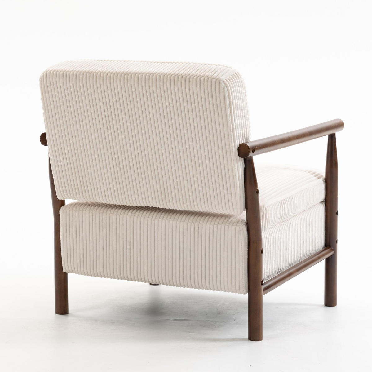 SESSEL Design Sessel,Loungesessel,Polsterstuhl,Cord,Weiß - Weiß, Textil (61/72/80cm) - LVHOM