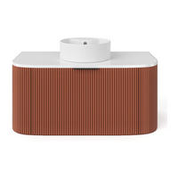 EINZELWASCHTISCH - 99 cm x 50 cm - Holz, Platte - Terracotta - LOMERI - Terracotta, Holz (99/45/50cm) - Vente-Unique