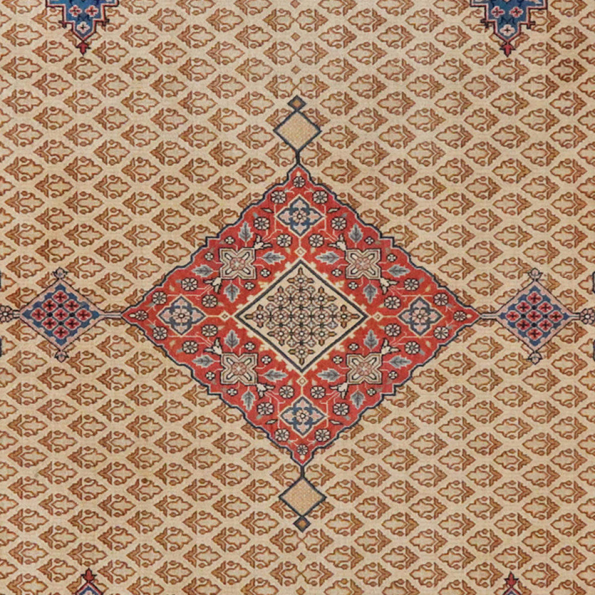 TEPPICH Ekbatan Beige 334/213 cm Schurwolle - Beige, Textil (213/334cm) - Looma