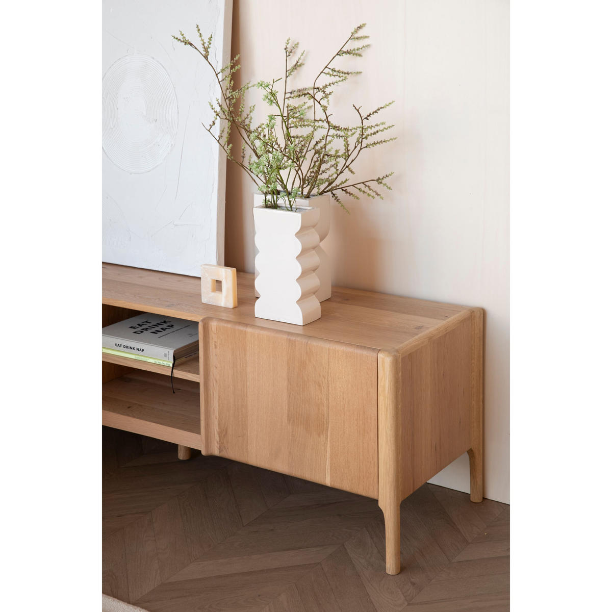 LOWBOARD Ember Niedrig - Naturfarben, Holz (160/50/45cm) - Zuiver