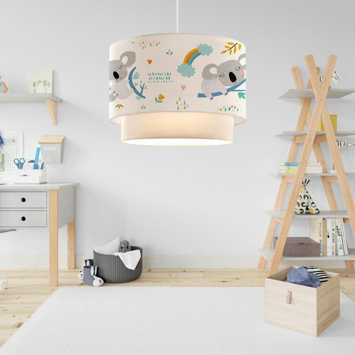 HÄNGELEUCHTE Lurgan - Weiß, Textil (30/30/70cm) - lux.pro