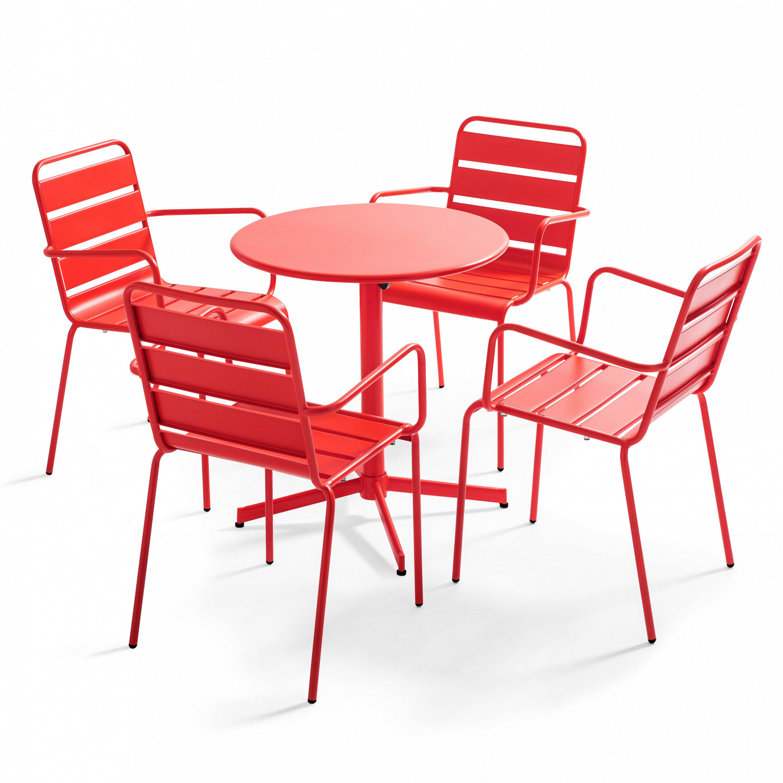 GARTENSET 5-tlg., Rot - Rot, Metall - Oviala