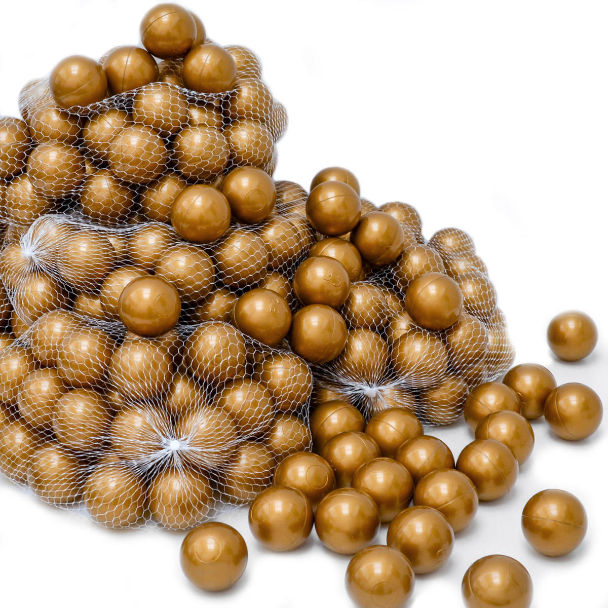 BÄLLEBAD-BÄLLE 50 Stück, Goldfarben, 5.5 cm - Goldfarben, Kunststoff (5.5/5.5/5.5cm) - Littletom