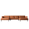 ECKSOFA DANI In U-Form Stilvolles Stoff Verita Kupfer - Kupferfarben, Holz/Textil (174/391cm) - Kaiser Möbel