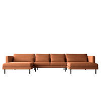 ECKSOFA DANI In U-Form Stilvolles Stoff Verita Kupfer - Kupferfarben, Holz/Textil (174/391cm) - Kaiser Möbel