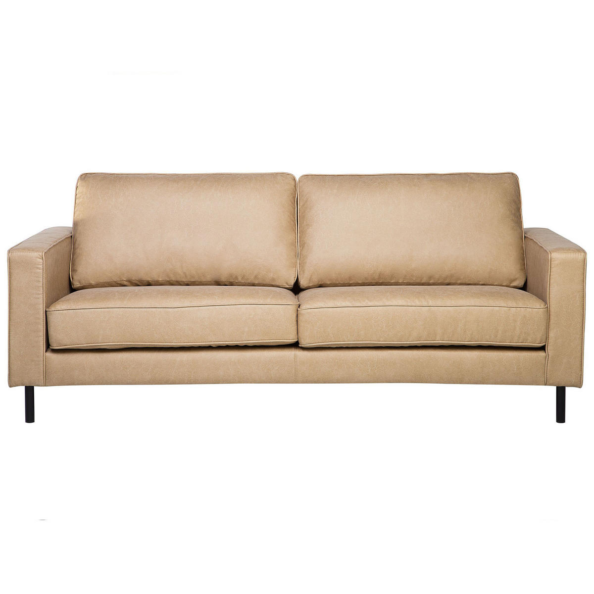 3-SITZER-SOFA Kunstleder Beige Savalen - Beige, Textil (204/87/91cm) - Beliani