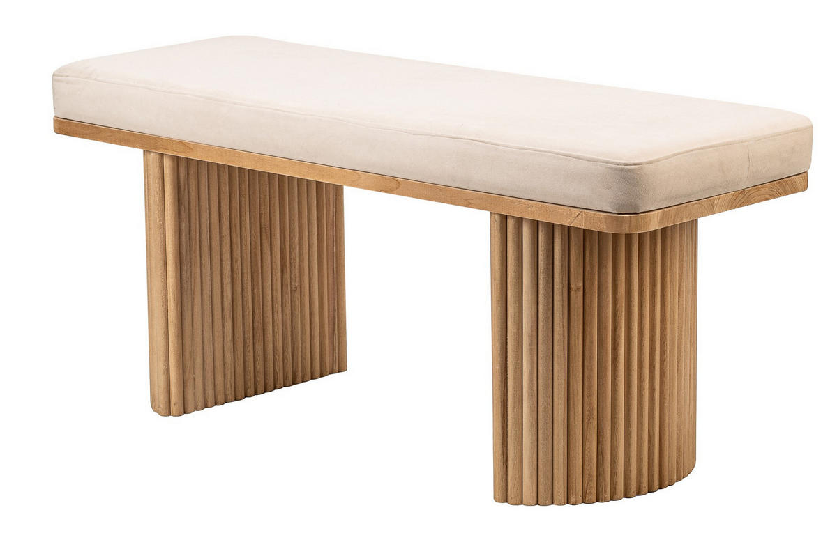 SITZBANK Holz Beige - Beige, Holz (100/46/35cm) - Nordlys
