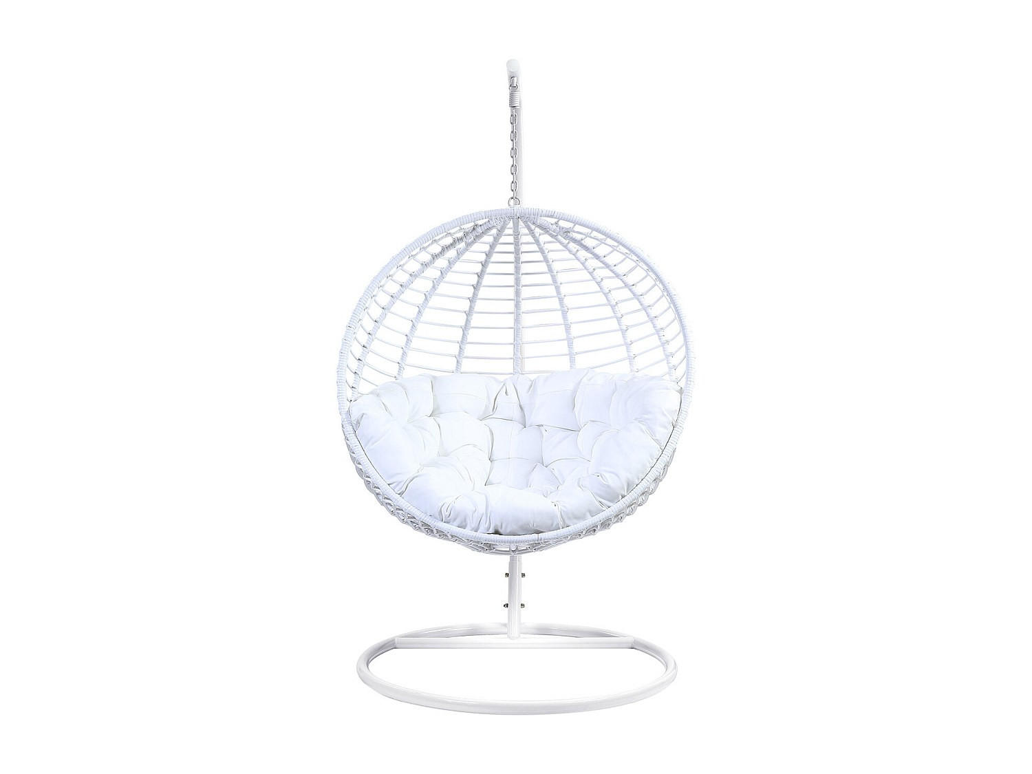 HÄNGESESSEL - 1 Person - Harz - Weiß - - Weiß, Kunststoff (112/197/105cm) - Vente-Unique