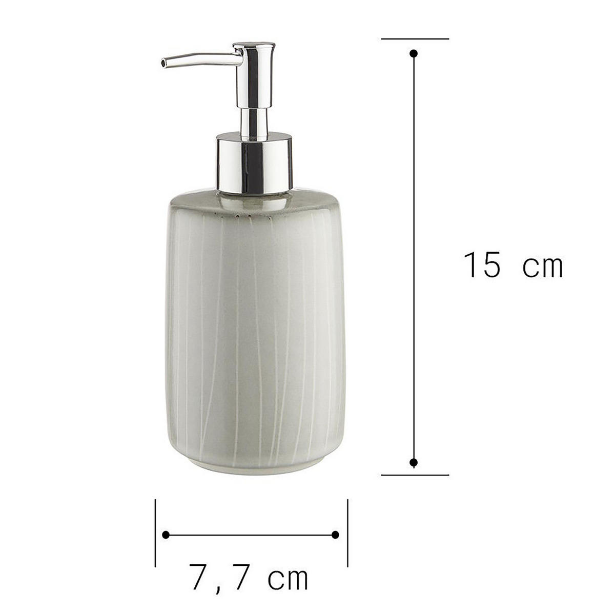 SEIFENSPENDER Henley - Grau, Keramik (8/18/8cm) - Butlers