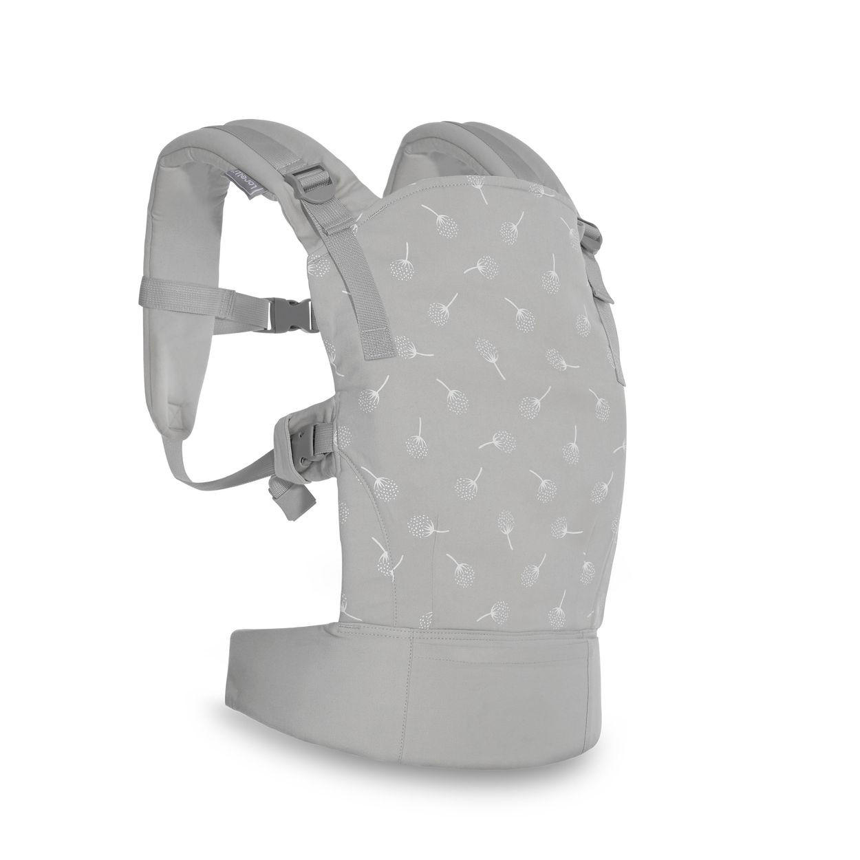 BABYTRAGE Wally 2 in 1 grau Bauchtrage, Rückentrage, Kopfstütze, Fronttasche, faltbar, 9 kg - Grau, Textil (11/35/20cm) - Lorelli