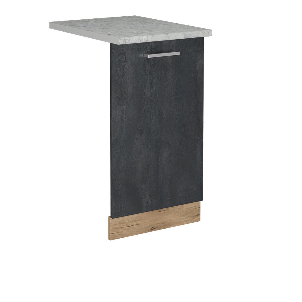 Vicco ČELNÍ PANEL MYČKY R-Line Černý beton 45 cm s pracovní deskou