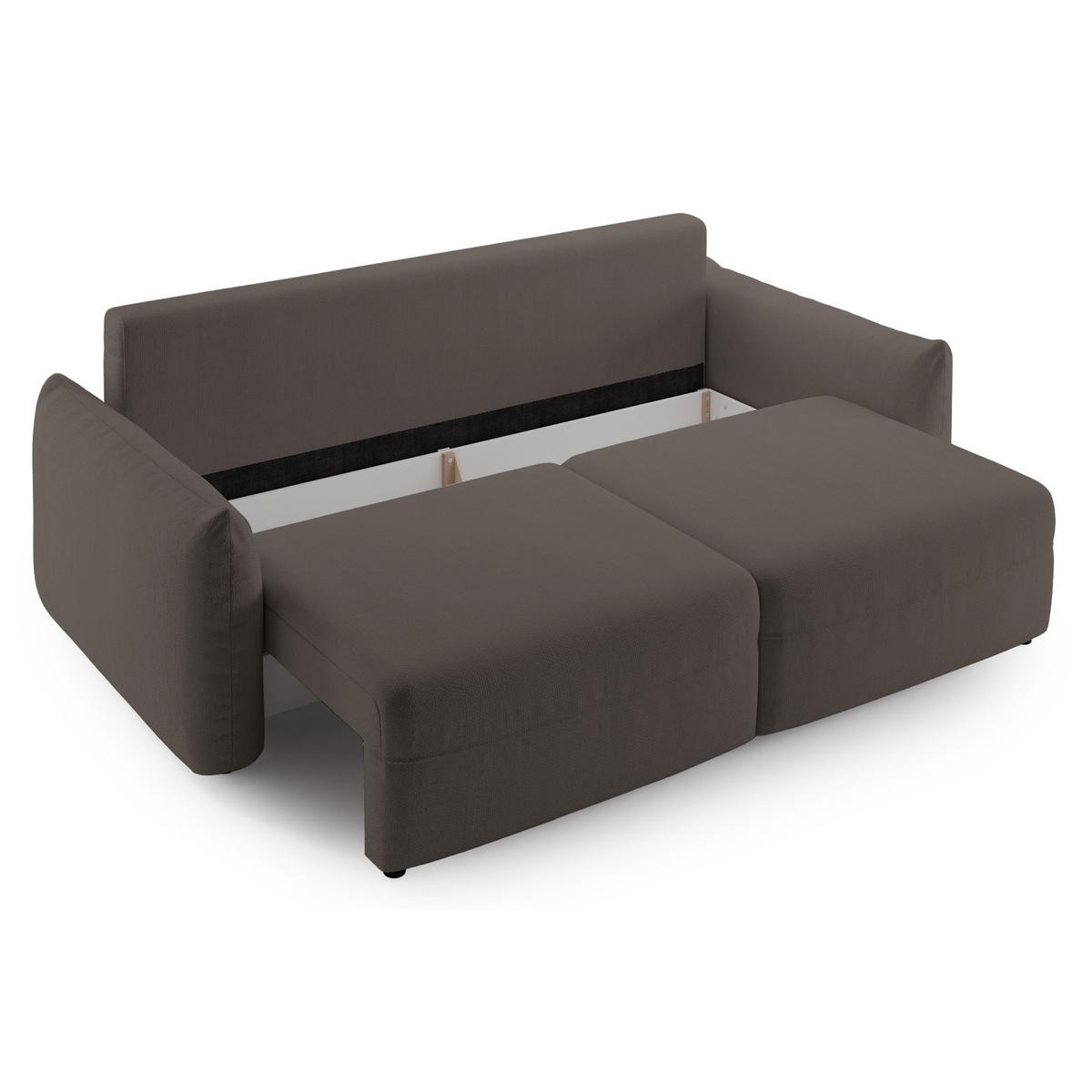 SCHLAFSOFA Theolla Braun - Schwarz/Braun, Textil/Metall (248/97/111cm) - Selsey