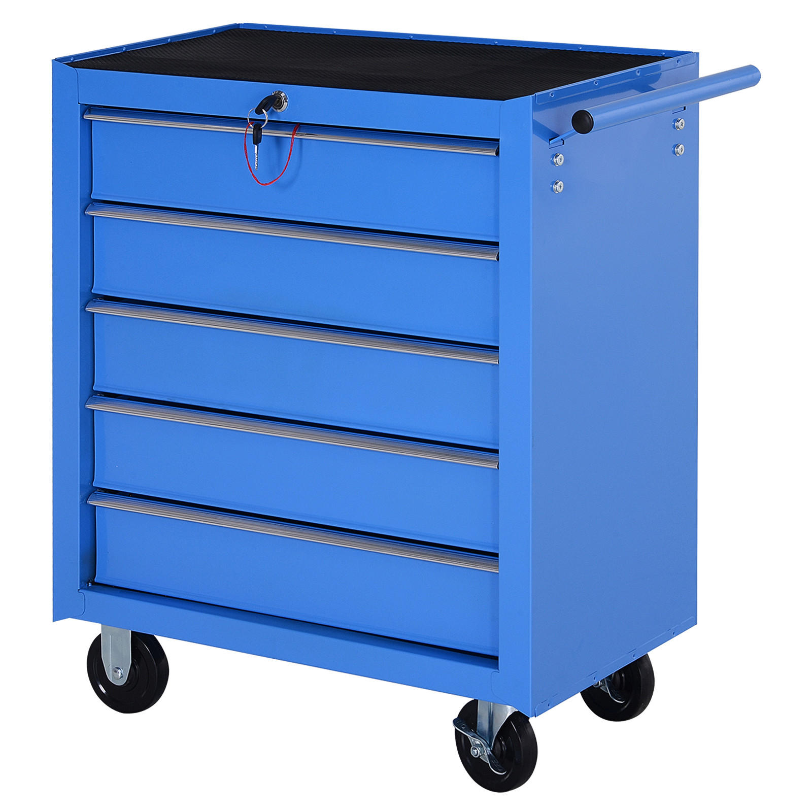 Werkzeugwagen Stahl Blau - Blau, Metall (33/77/675cm) - HOMCOM