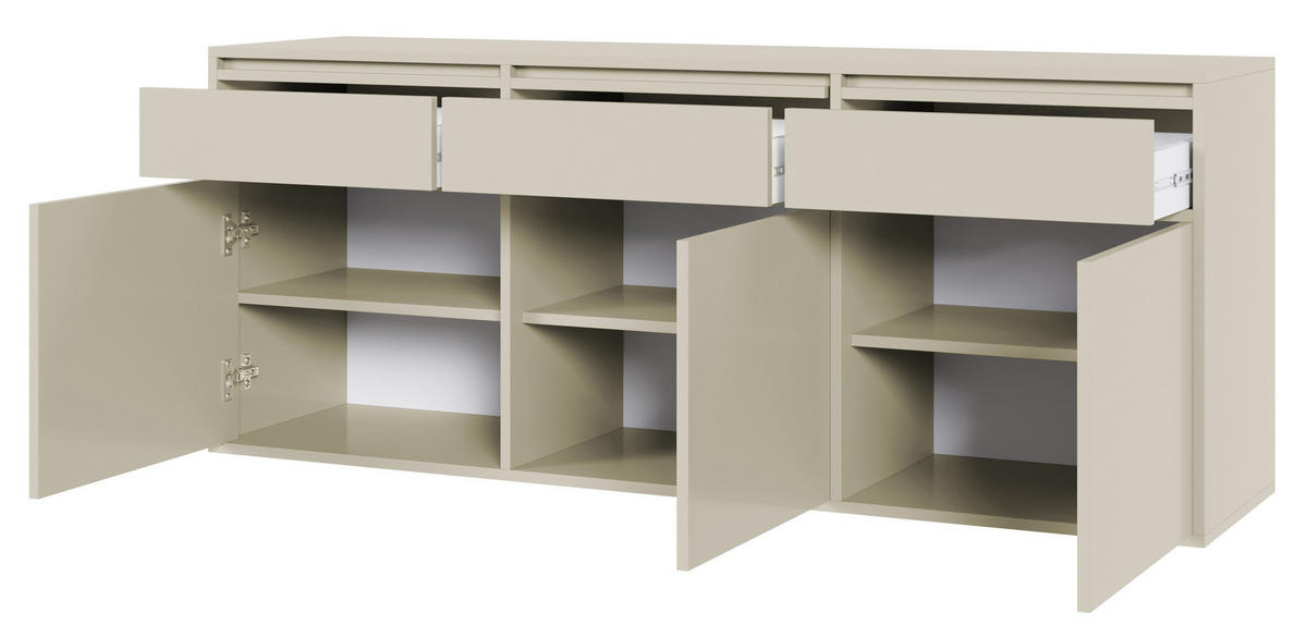 SIDEBOARD Evo Graubeige 154 cm - Greige, Holzwerkstoff (154/61.6/39cm) - Selsey