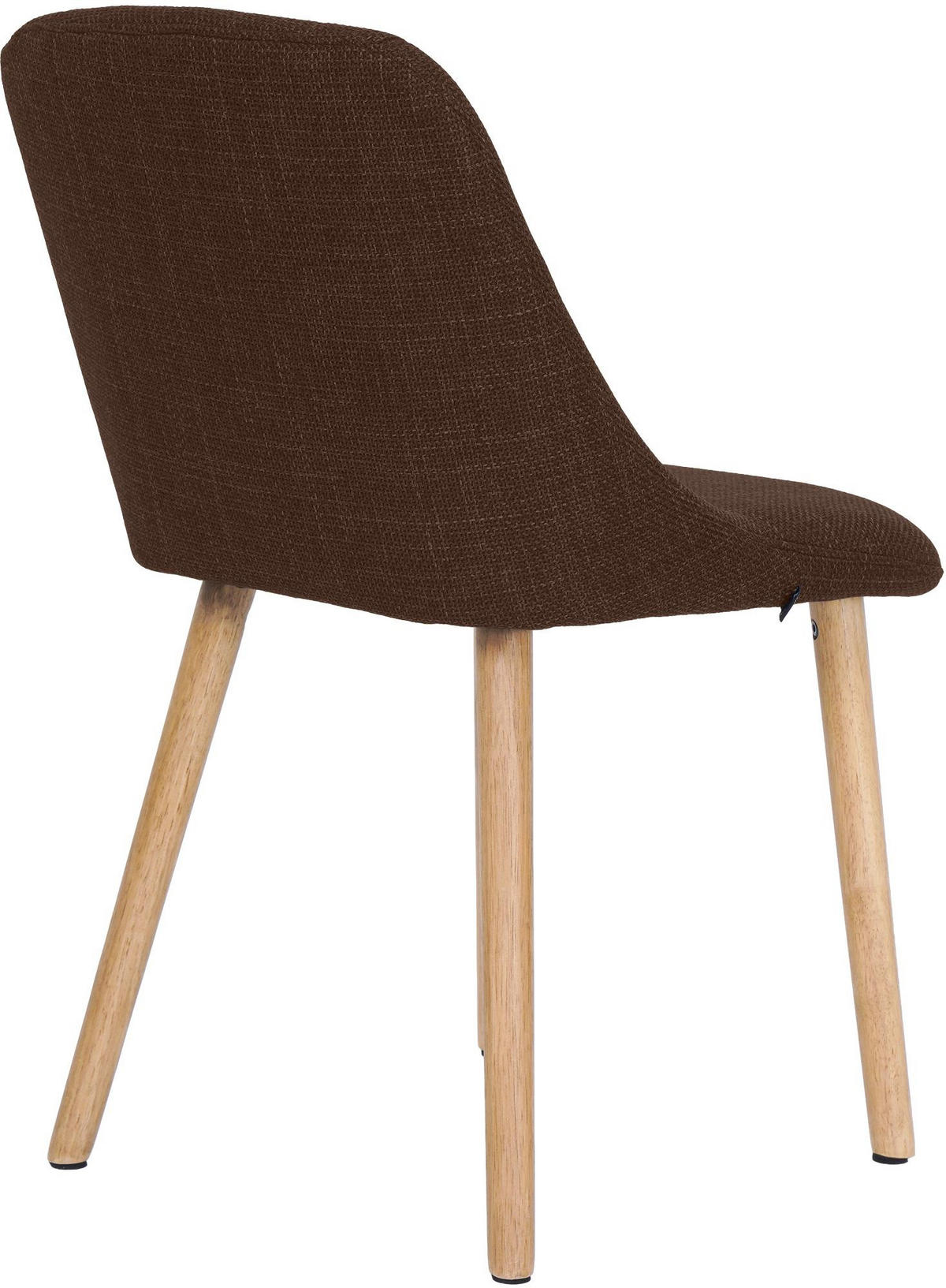 ESSZIMMERSTUHL Stoff Braun - Eukalyptusholzfarben/Braun, Holz/Textil (49/82/56cm) - CLP