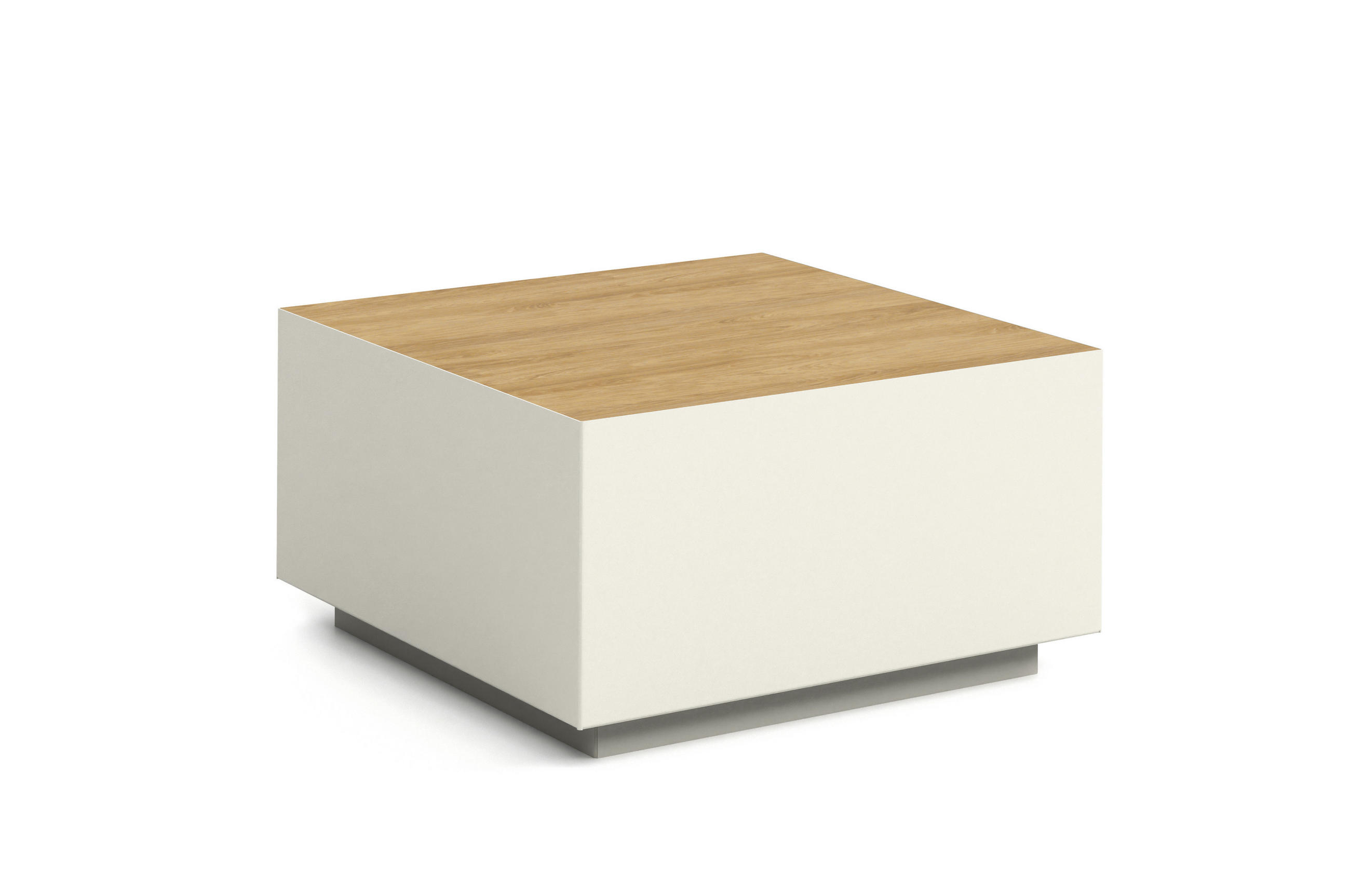 COUCHTISCH QUADRA - Kaschmir/Eichefarben, Holzwerkstoff (65/65/35cm) - Meblini