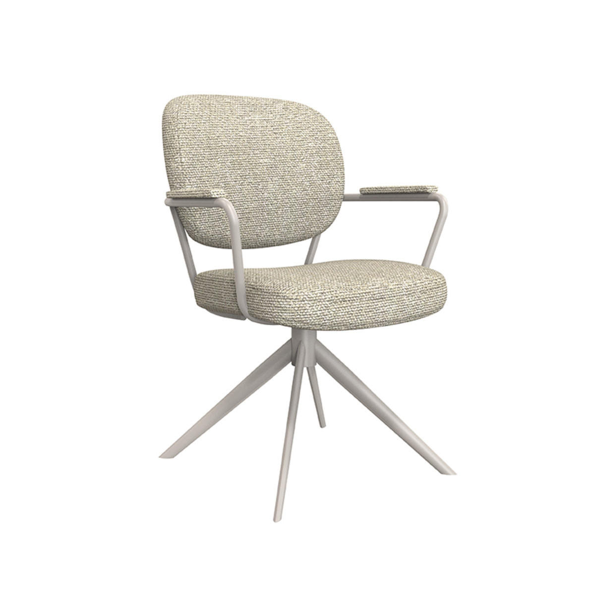 ESSZIMMERSTUHL Basel Beige 64/61/89 cm 2er-Set - Creme, Textil (61/89/64cm) - LABEL51