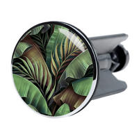 WASCHBECKENSTÖPSEL Jungle - Braun/Grün, Kunststoff/Metall (4/7/7cm) - Sanilo