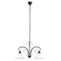 HÄNGELEUCHTE Glas Rostbraun Alabasterweiß - Braun, Glas (53.5/19/110cm) - Globo Lighting