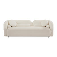 SOFA - 3 Personen - stoff - gebrochenes weiß Clodeca - Weiß, Textil (228/70/88cm) - Vente-Unique