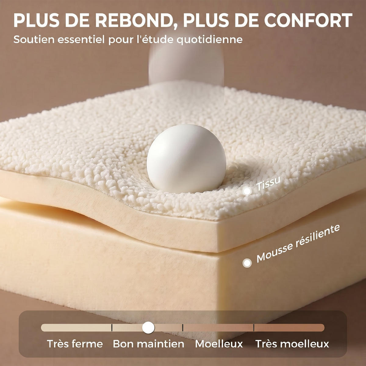 BÜROSTUHL Creme 57.0/50.0/83.0 cm - Creme, Textil (50/83/57cm)