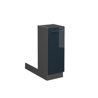 KÜCHENINSEL Fame-Line Dunkelblau Hochglanz 30 cm ohne AP - Anthrazit/Dunkelblau, Holzwerkstoff (30/82/70cm) - Vicco