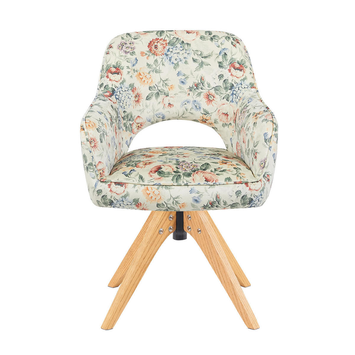 DREHSTUHL Mika-Lena 2er-Set - Honigeiche/Multicolor, Eichenholz/Holz (60/87/65cm) - DUBI Möbel