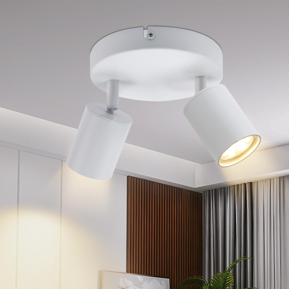 STRAHLER Bayreuth 2-flammig 15/15/14.4 cm - Weiß, Metall (15/15/14.4cm) - Nettlife