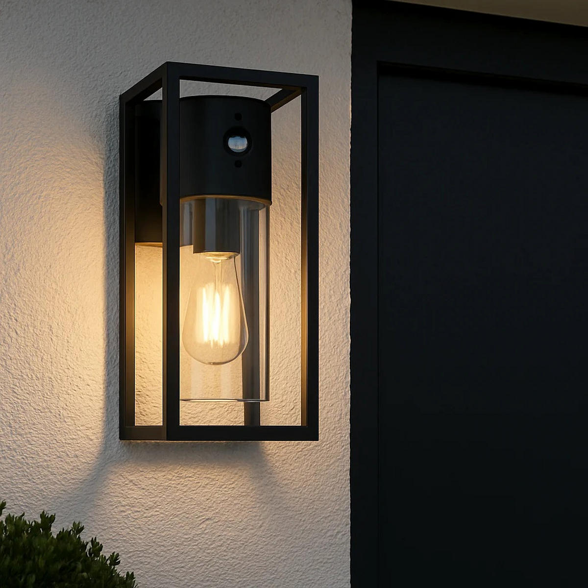 AUSSENWANDLEUCHTE ZOEY Anthrazit Dunkelgrau E27 Klarer Diffusor IP54 - Anthrazit, Metall (11/27/13.5cm) - CGC Europe